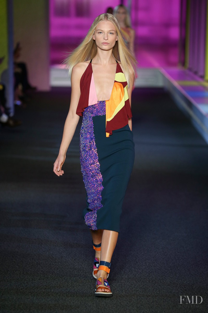 Frederikke Sofie Falbe-Hansen featured in  the Peter Pilotto fashion show for Spring/Summer 2015