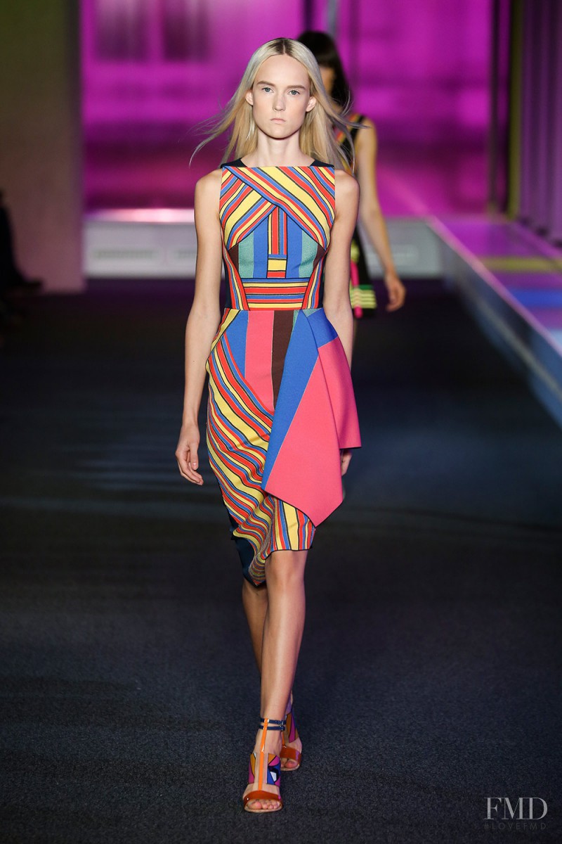 Harleth Kuusik featured in  the Peter Pilotto fashion show for Spring/Summer 2015