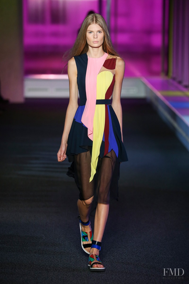 Alexandra Elizabeth Ljadov featured in  the Peter Pilotto fashion show for Spring/Summer 2015
