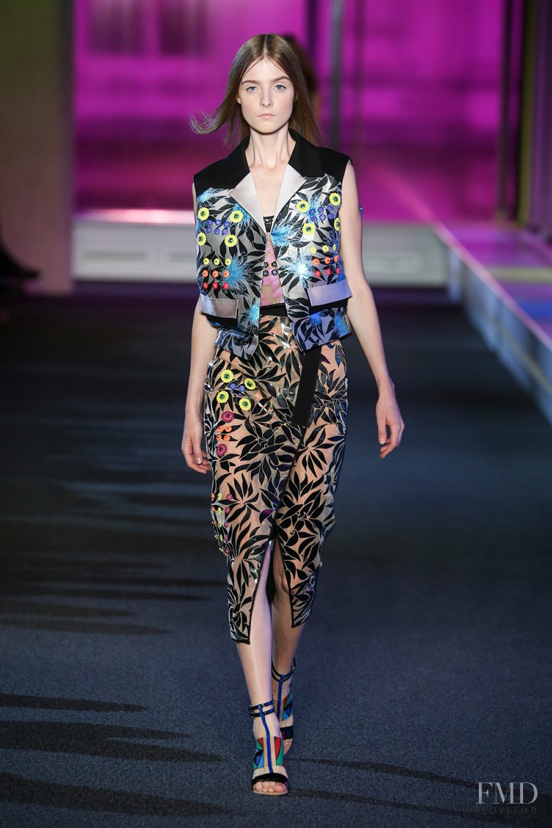 Morta Kontrimaite featured in  the Peter Pilotto fashion show for Spring/Summer 2015