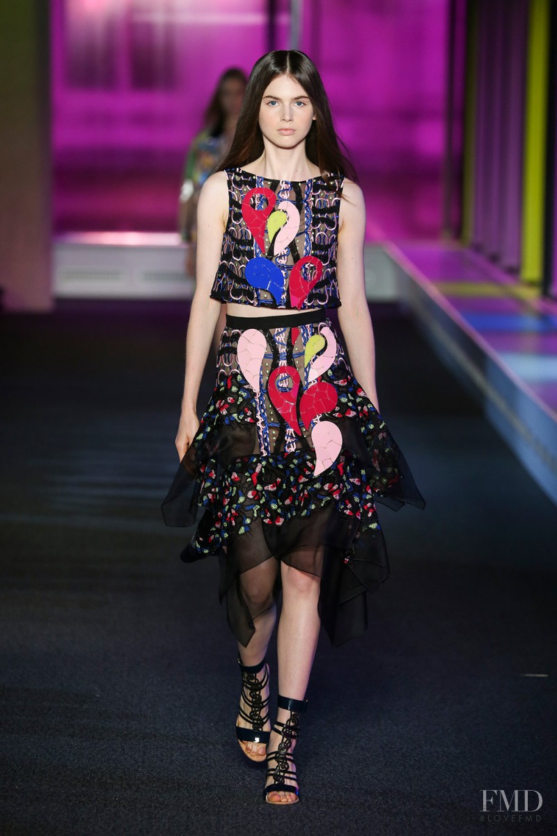 Irma Spies featured in  the Peter Pilotto fashion show for Spring/Summer 2015