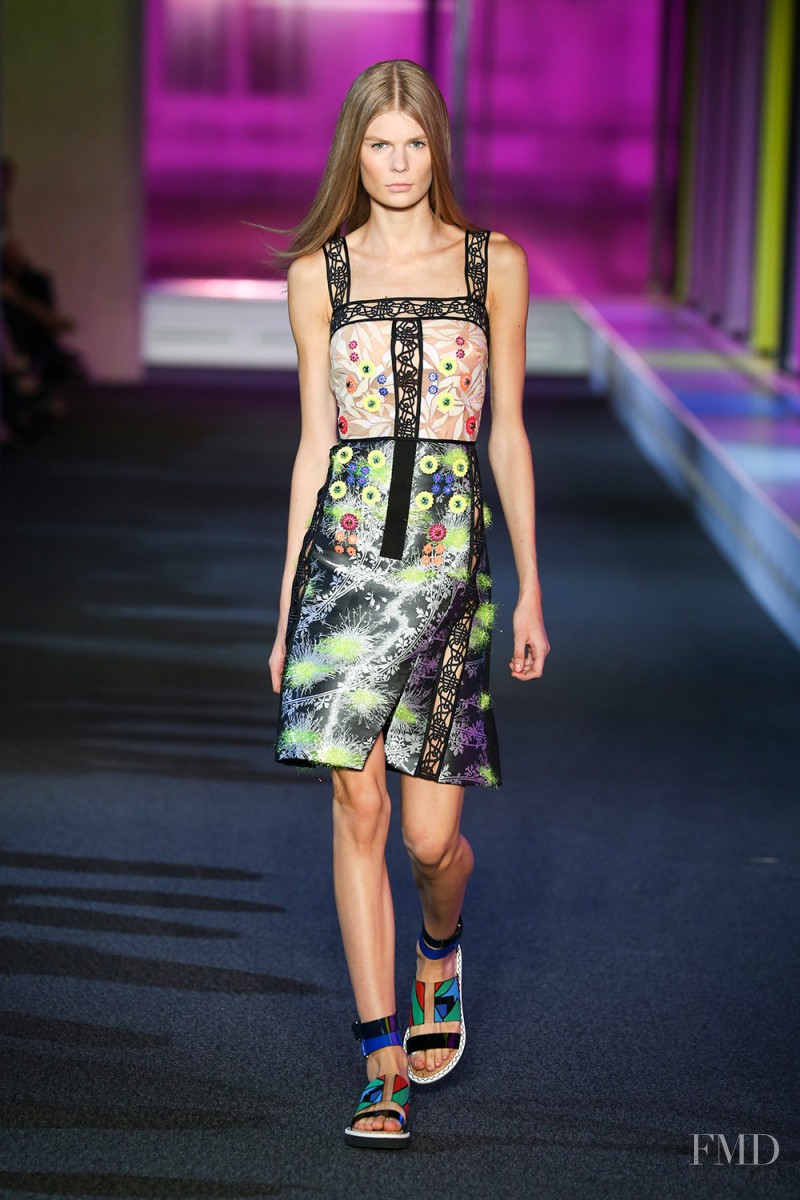 Alexandra Elizabeth Ljadov featured in  the Peter Pilotto fashion show for Spring/Summer 2015