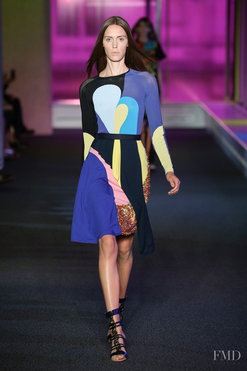 Georgia Hilmer featured in  the Peter Pilotto fashion show for Spring/Summer 2015