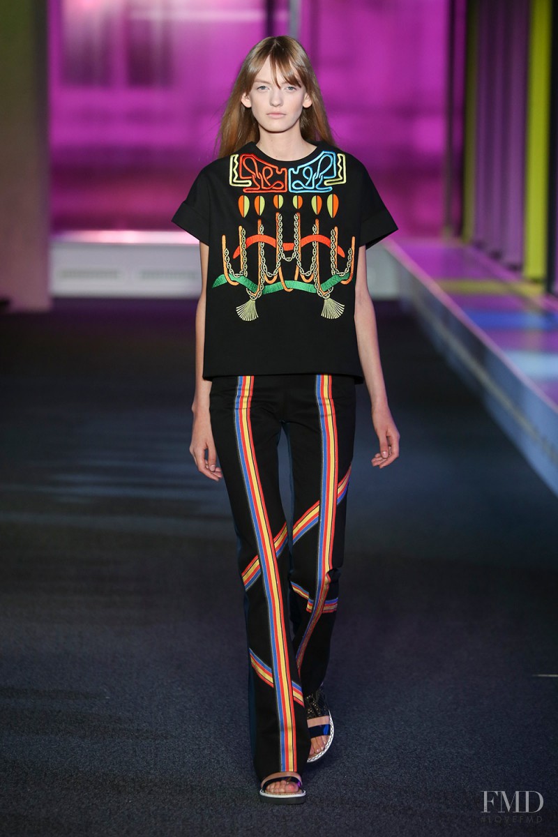 Yulia Musieichuk featured in  the Peter Pilotto fashion show for Spring/Summer 2015