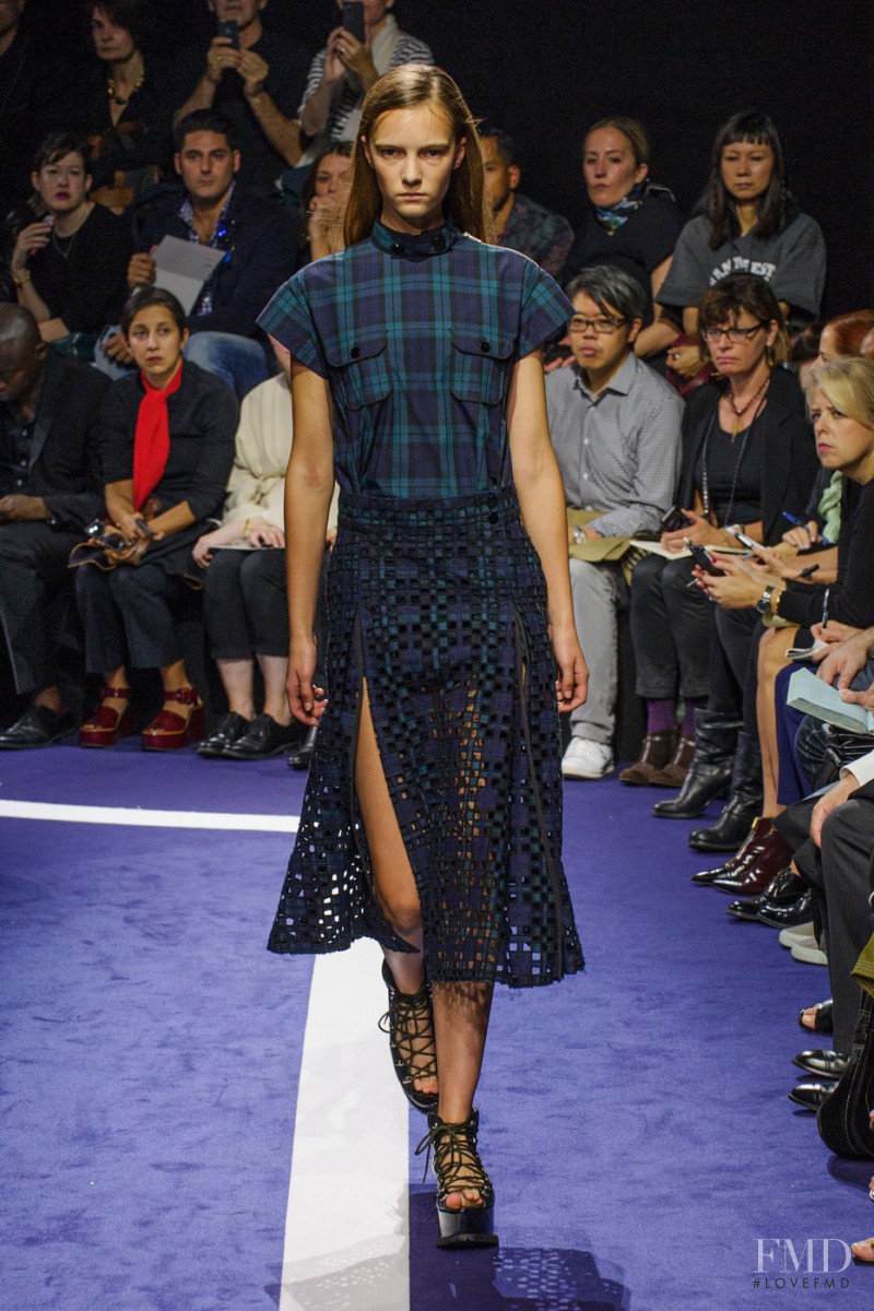 Irina Liss featured in  the Sacai fashion show for Spring/Summer 2015