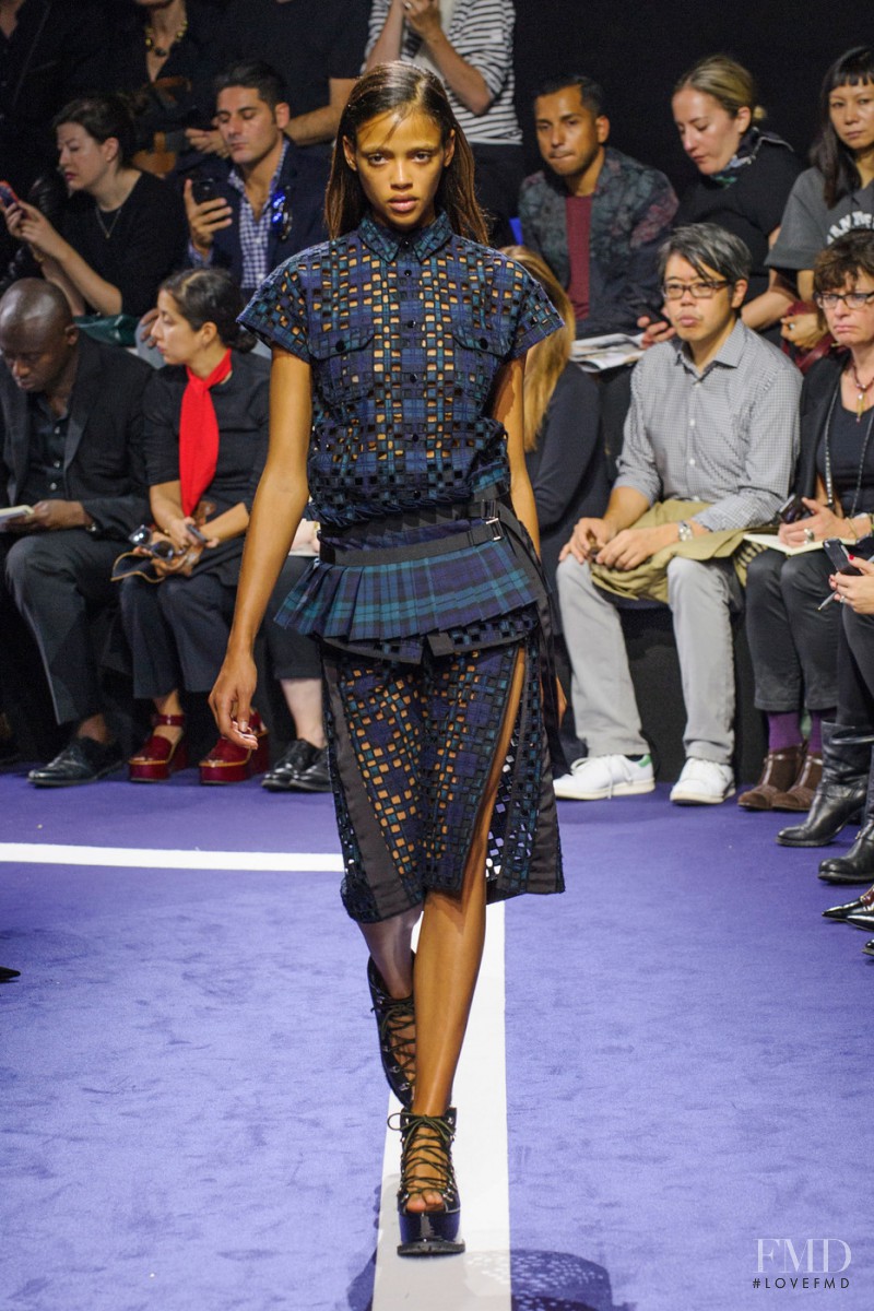 Aya Jones featured in  the Sacai fashion show for Spring/Summer 2015