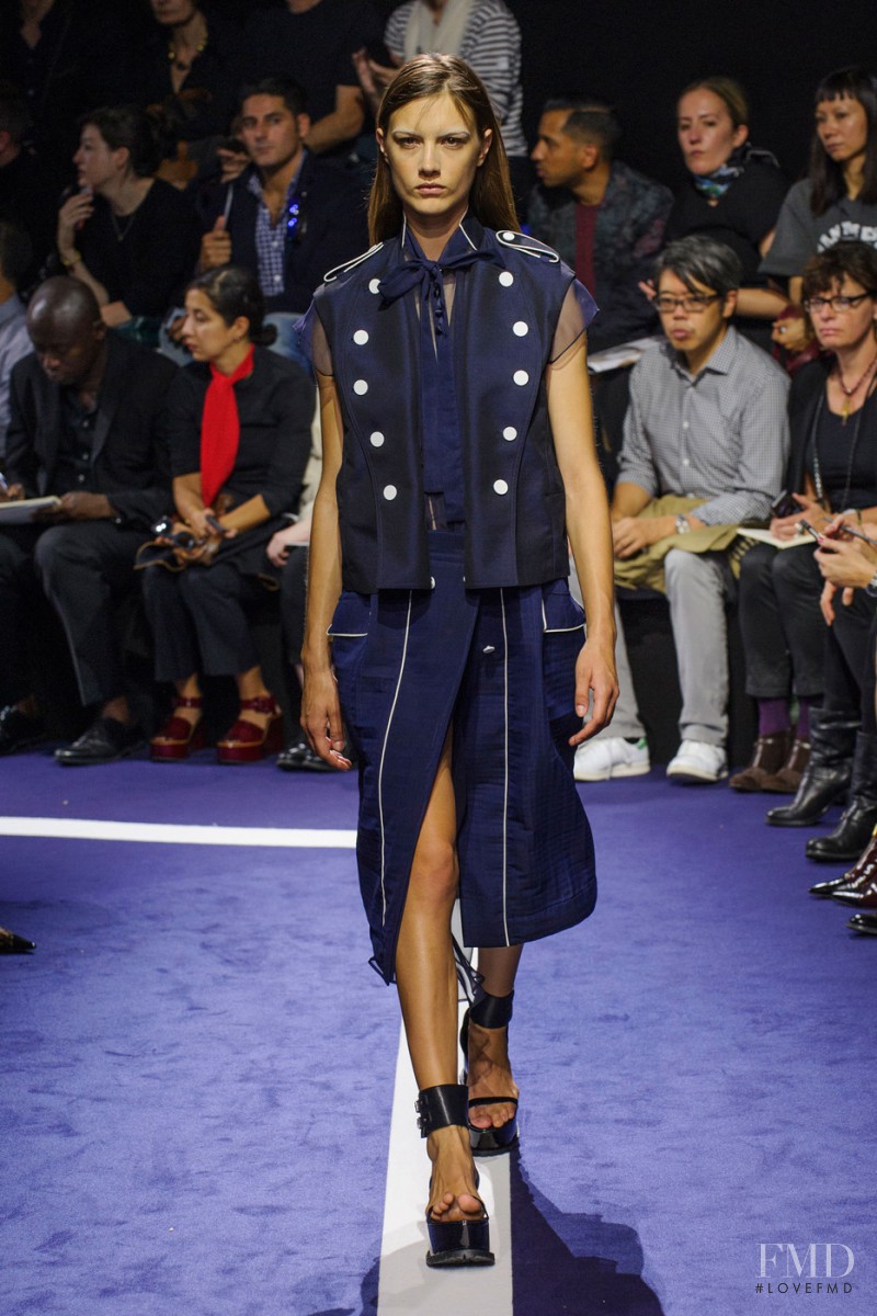 Ronja Furrer featured in  the Sacai fashion show for Spring/Summer 2015