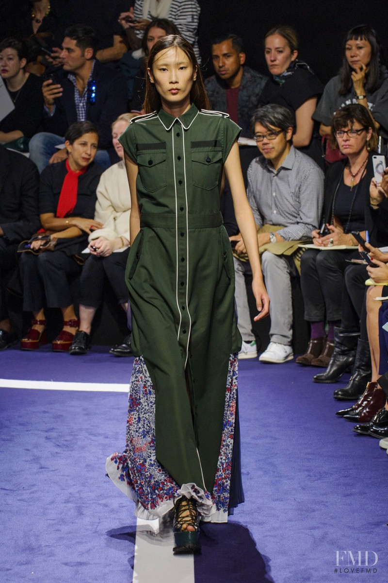 Dongqi Xue featured in  the Sacai fashion show for Spring/Summer 2015