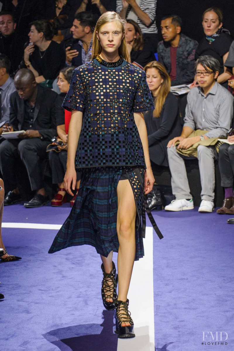 Hedvig Palm featured in  the Sacai fashion show for Spring/Summer 2015