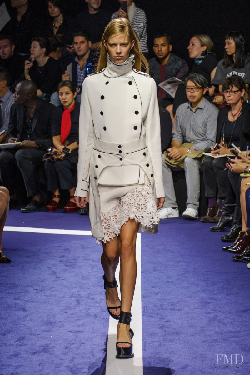 Lexi Boling featured in  the Sacai fashion show for Spring/Summer 2015