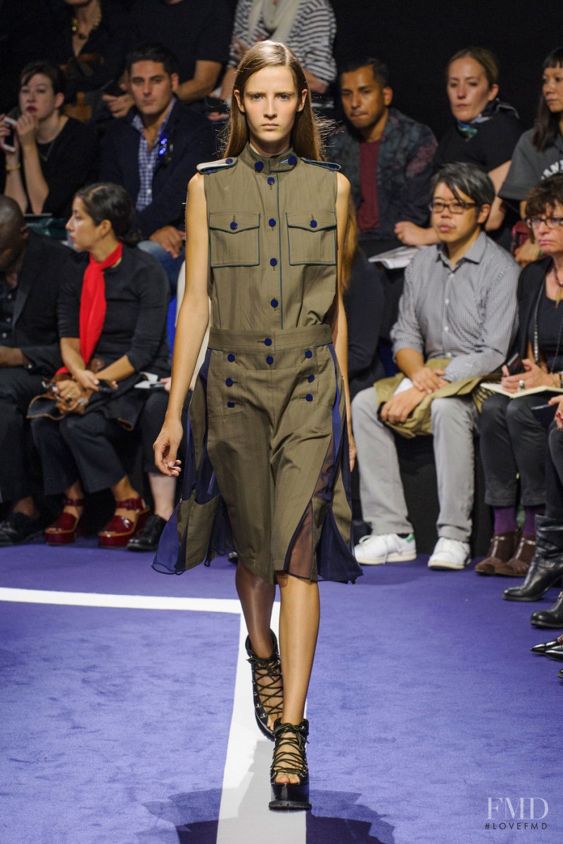 Yana Van Ginneken featured in  the Sacai fashion show for Spring/Summer 2015