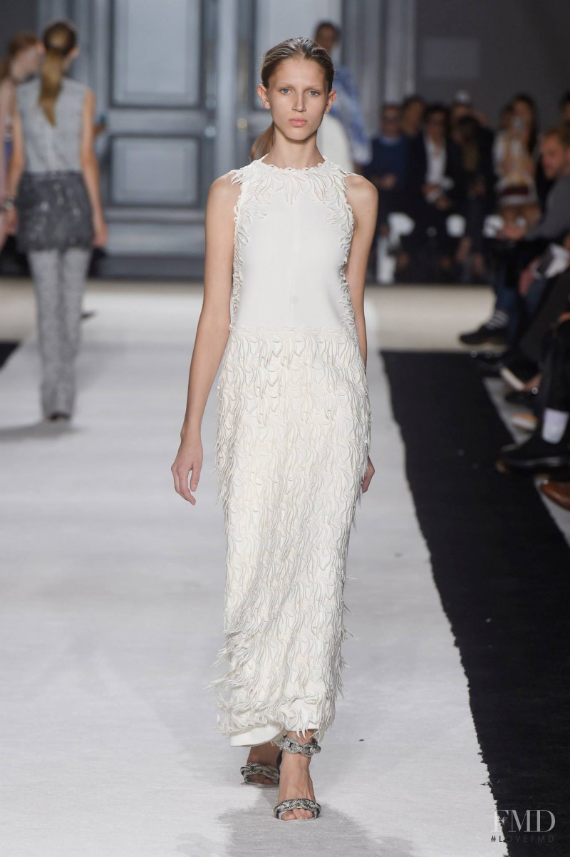 Sabina Lobova featured in  the Giambattista Valli fashion show for Spring/Summer 2015