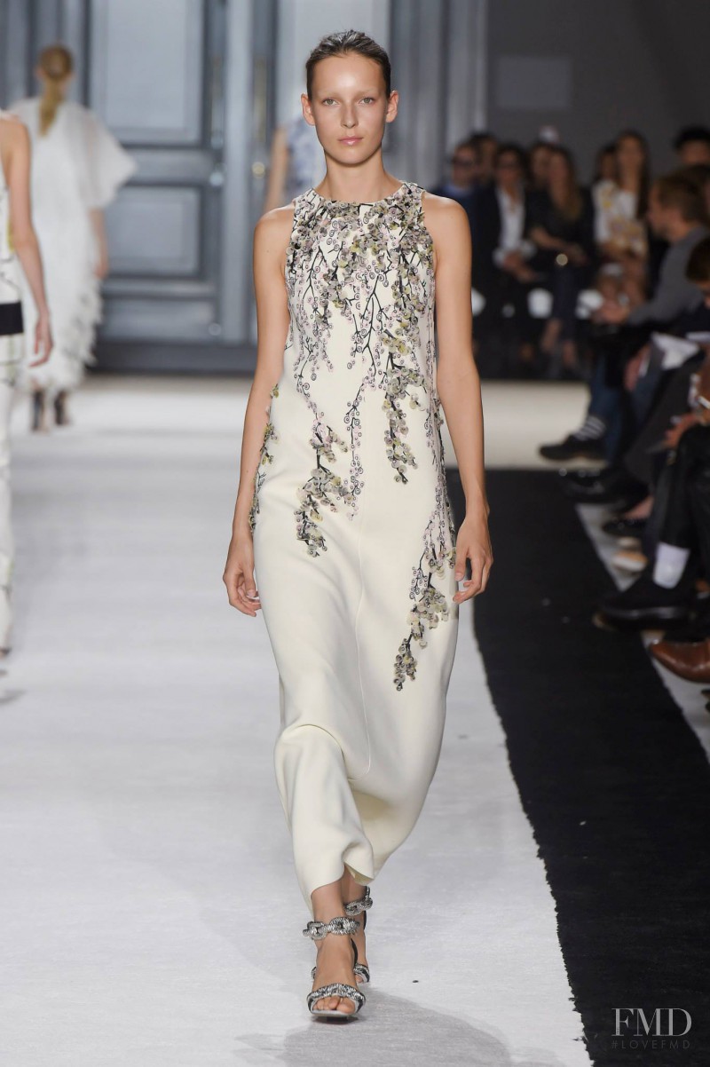 Julia Bergshoeff featured in  the Giambattista Valli fashion show for Spring/Summer 2015