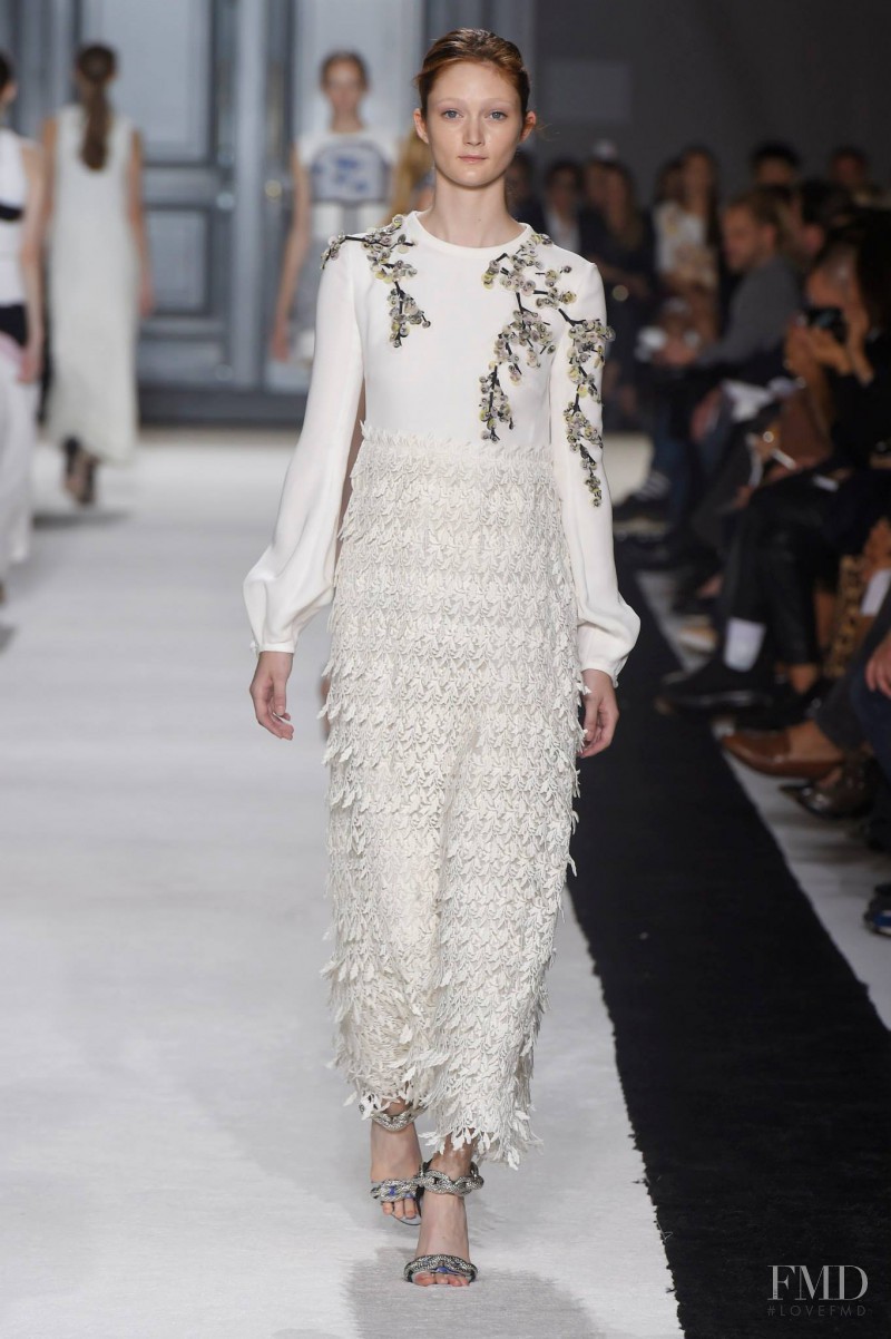 Sophie Touchet featured in  the Giambattista Valli fashion show for Spring/Summer 2015