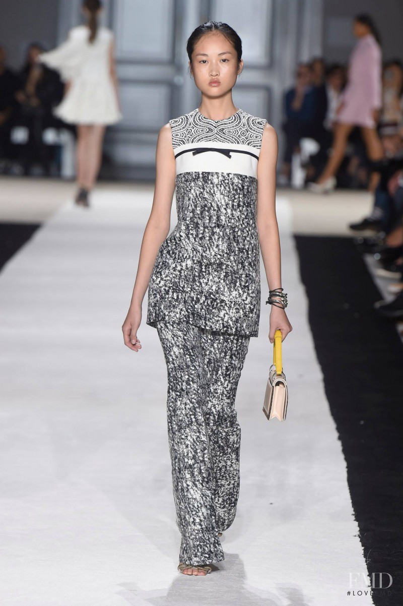 Jing Wen featured in  the Giambattista Valli fashion show for Spring/Summer 2015