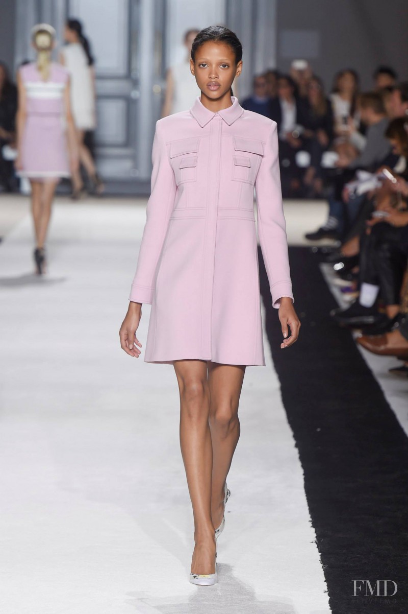 Aya Jones featured in  the Giambattista Valli fashion show for Spring/Summer 2015