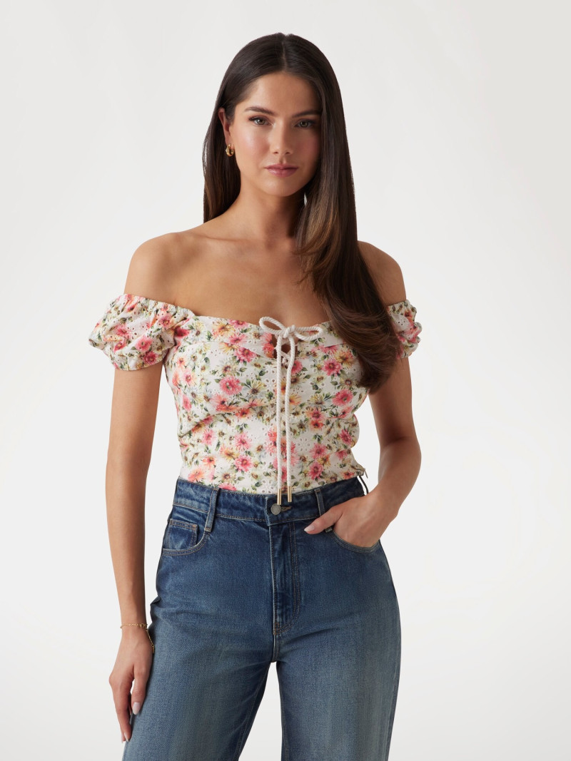 Kianna Louise Stephens featured in  the Guess catalogue for Spring/Summer 2025