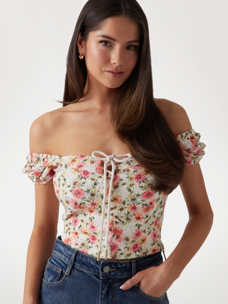 Kianna Louise Stephens featured in  the Guess catalogue for Spring/Summer 2025