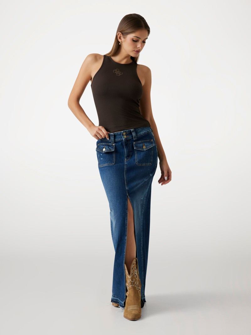 Seyla Brigitte Zanon featured in  the Guess catalogue for Pre-Fall 2025