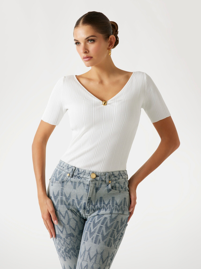 Seyla Brigitte Zanon featured in  the Guess catalogue for Pre-Fall 2025