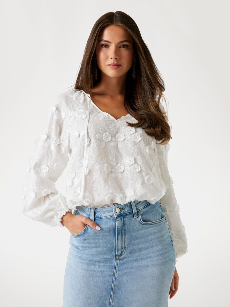 Kianna Louise Stephens featured in  the Guess catalogue for Pre-Fall 2025