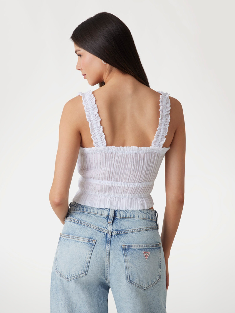 Kianna Louise Stephens featured in  the Guess catalogue for Pre-Fall 2025