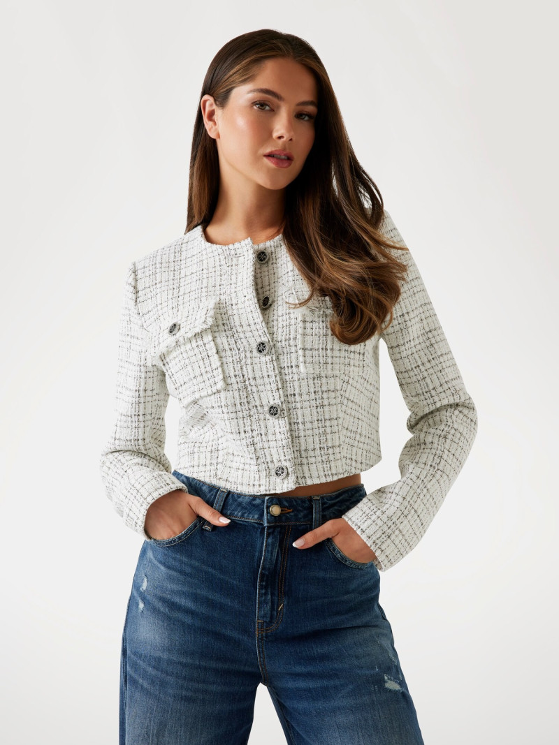 Kianna Louise Stephens featured in  the Guess catalogue for Pre-Fall 2025