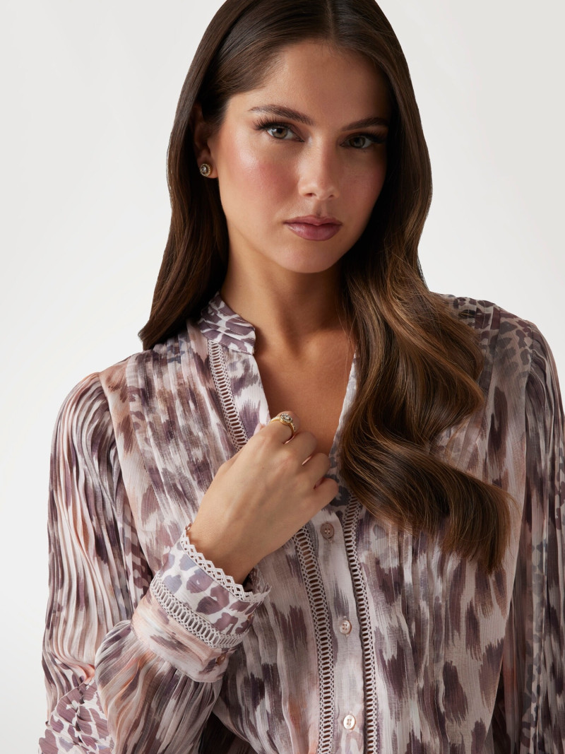 Kianna Louise Stephens featured in  the Guess catalogue for Pre-Fall 2025