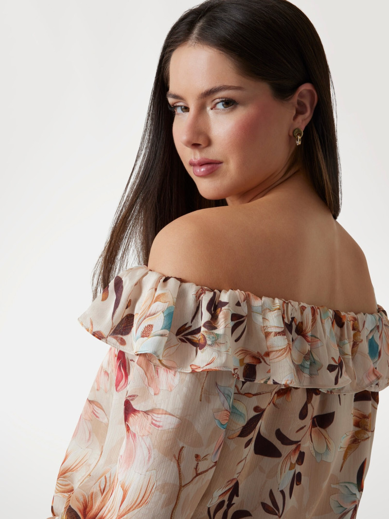 Kianna Louise Stephens featured in  the Guess catalogue for Pre-Fall 2025