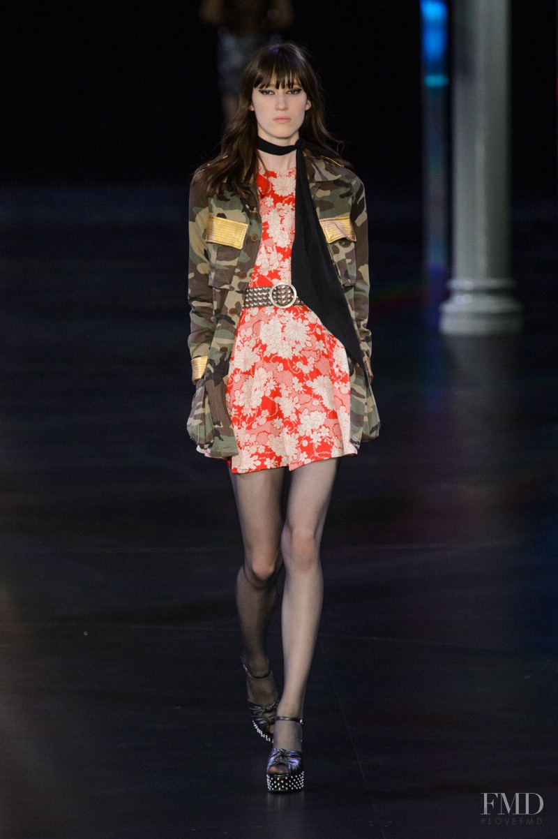Helena Severin featured in  the Saint Laurent fashion show for Spring/Summer 2015