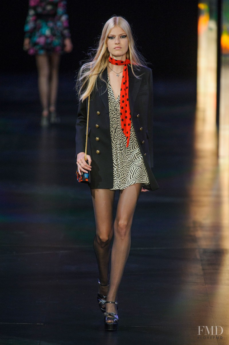 Louise Parker featured in  the Saint Laurent fashion show for Spring/Summer 2015
