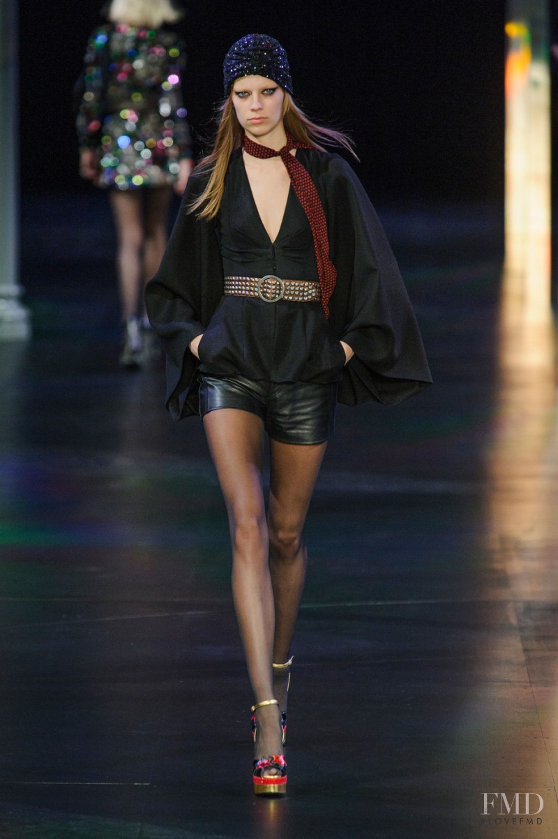Lexi Boling featured in  the Saint Laurent fashion show for Spring/Summer 2015