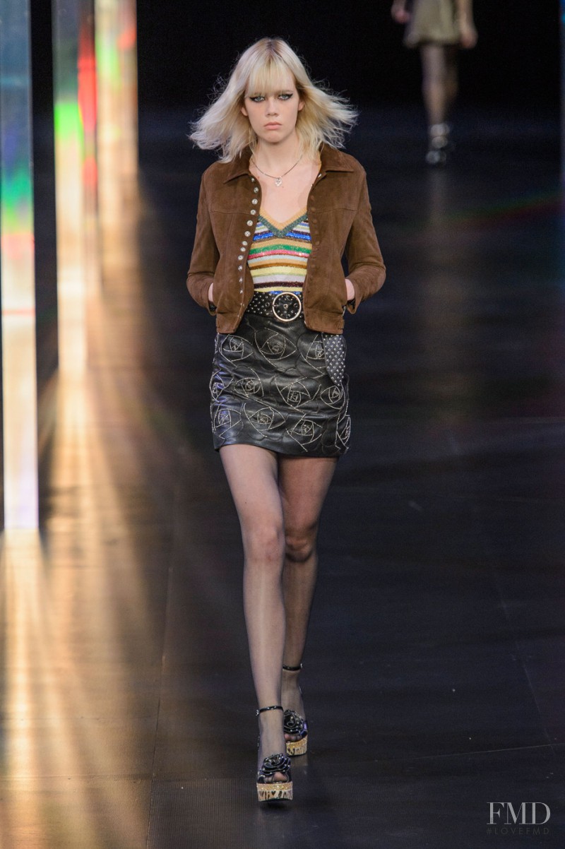 Marjan Jonkman featured in  the Saint Laurent fashion show for Spring/Summer 2015