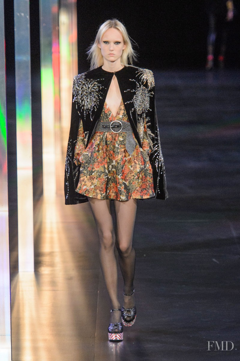 Harleth Kuusik featured in  the Saint Laurent fashion show for Spring/Summer 2015