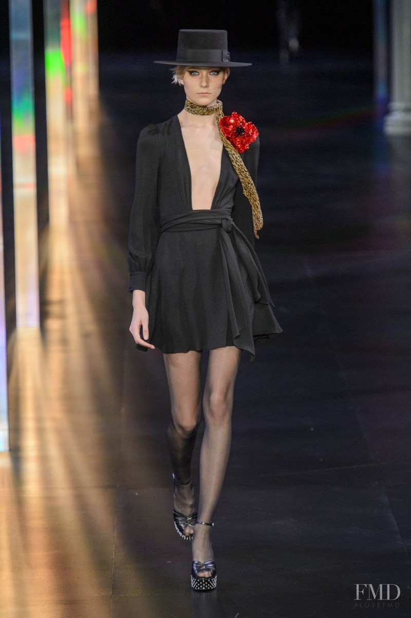 Juliette Fazekas featured in  the Saint Laurent fashion show for Spring/Summer 2015