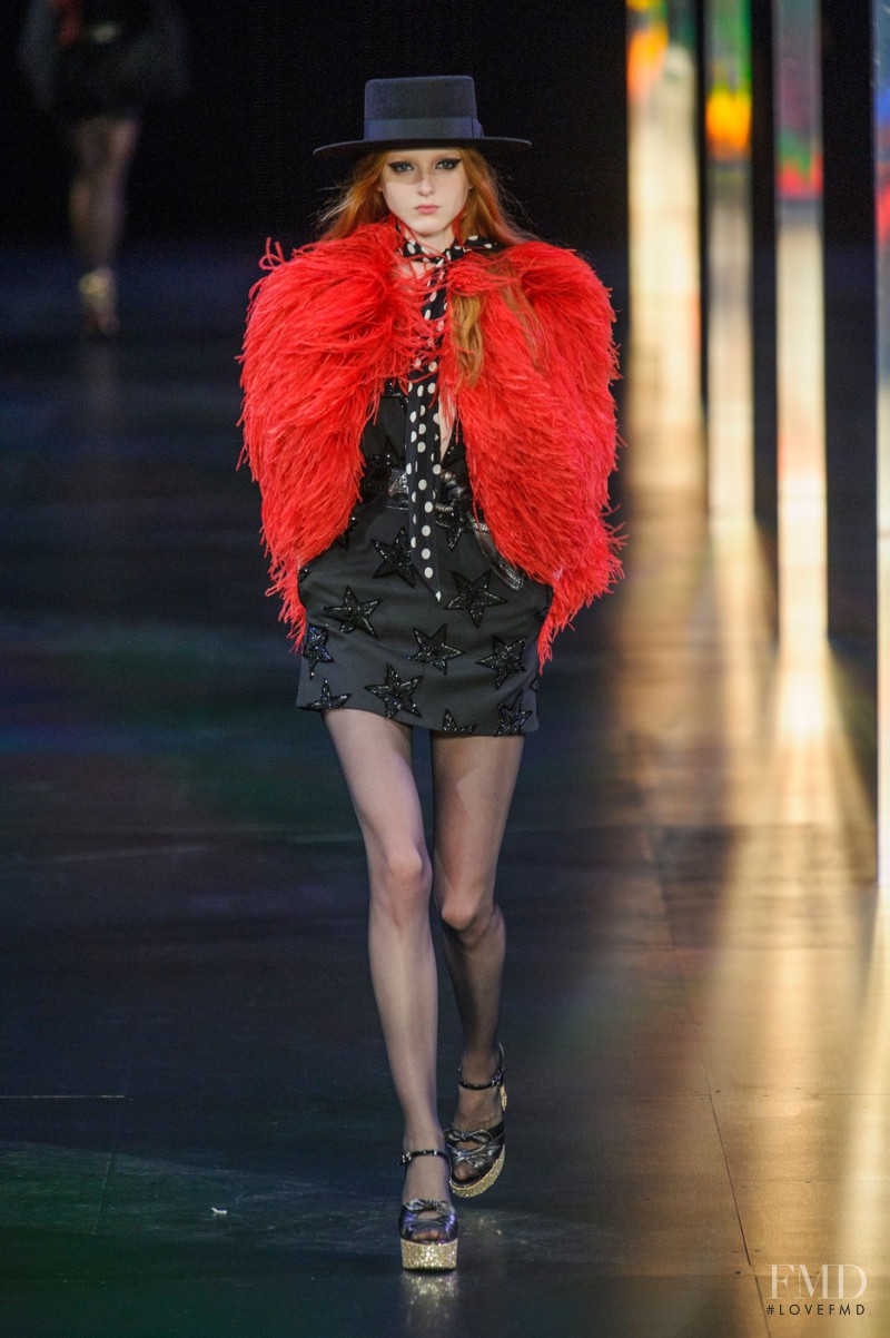 Madison Stubbington featured in  the Saint Laurent fashion show for Spring/Summer 2015