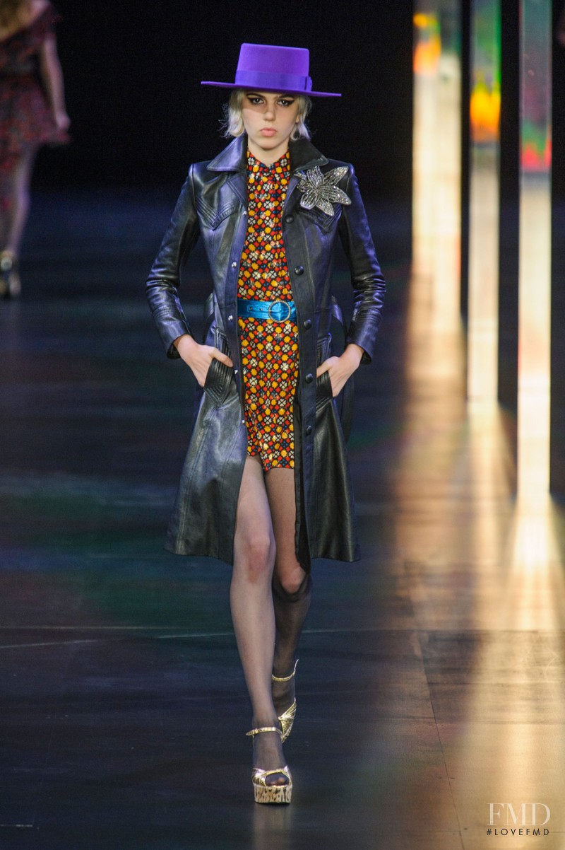 Julia Cumming featured in  the Saint Laurent fashion show for Spring/Summer 2015