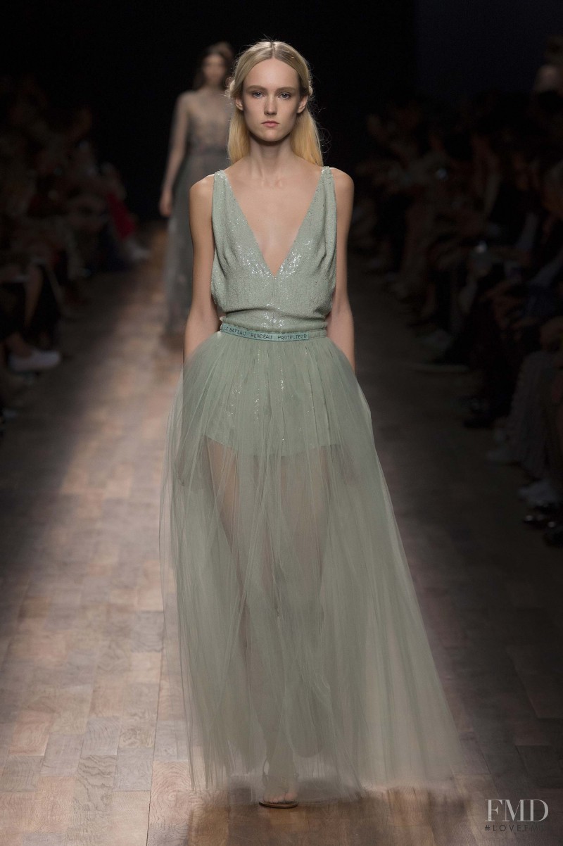 Harleth Kuusik featured in  the Valentino fashion show for Spring/Summer 2015