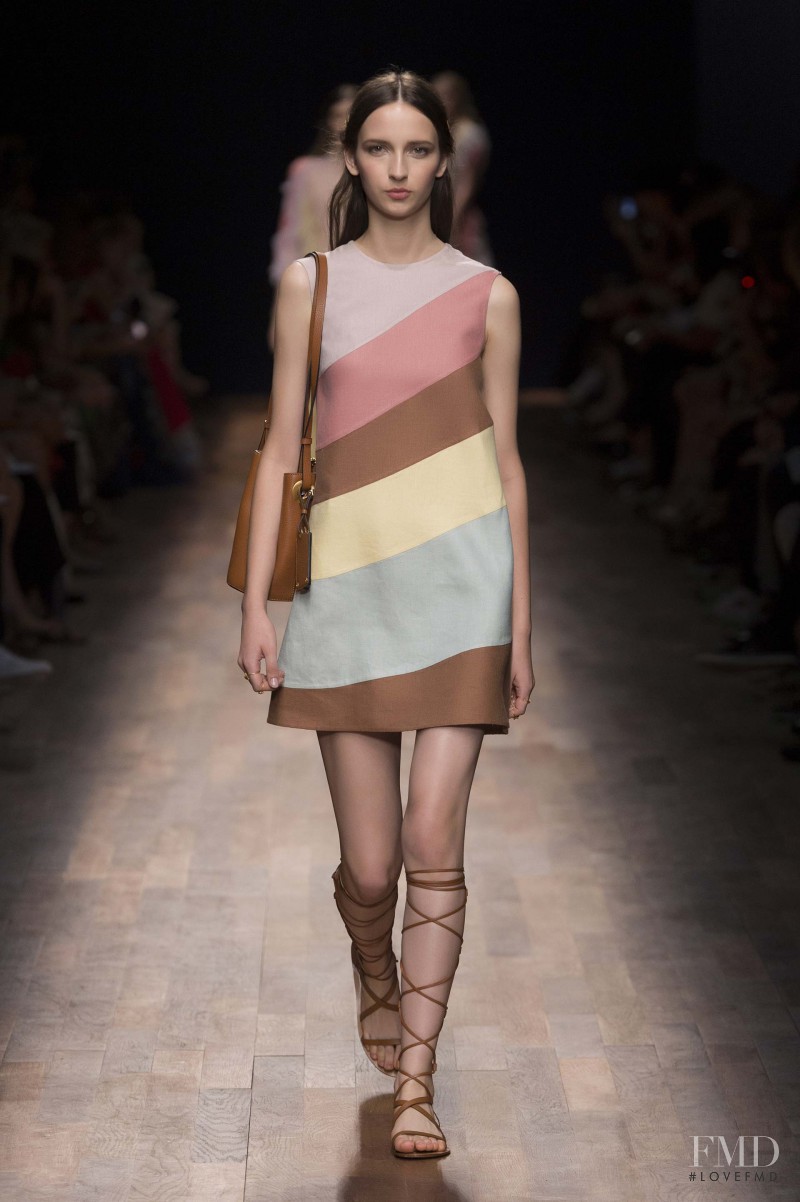 Waleska Gorczevski featured in  the Valentino fashion show for Spring/Summer 2015