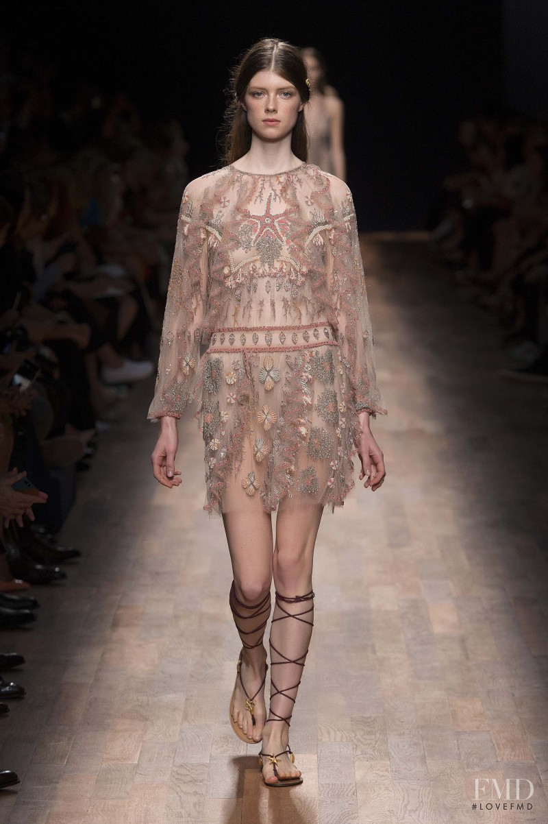 Jessica Burley featured in  the Valentino fashion show for Spring/Summer 2015