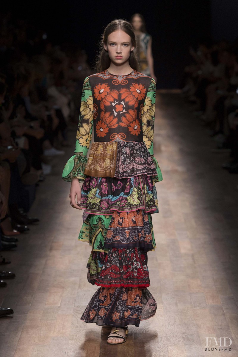 Adrienne Juliger featured in  the Valentino fashion show for Spring/Summer 2015