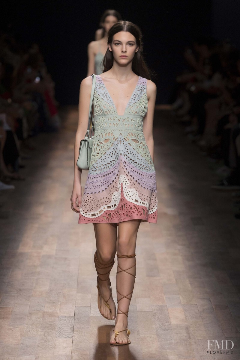 Vittoria Ceretti featured in  the Valentino fashion show for Spring/Summer 2015