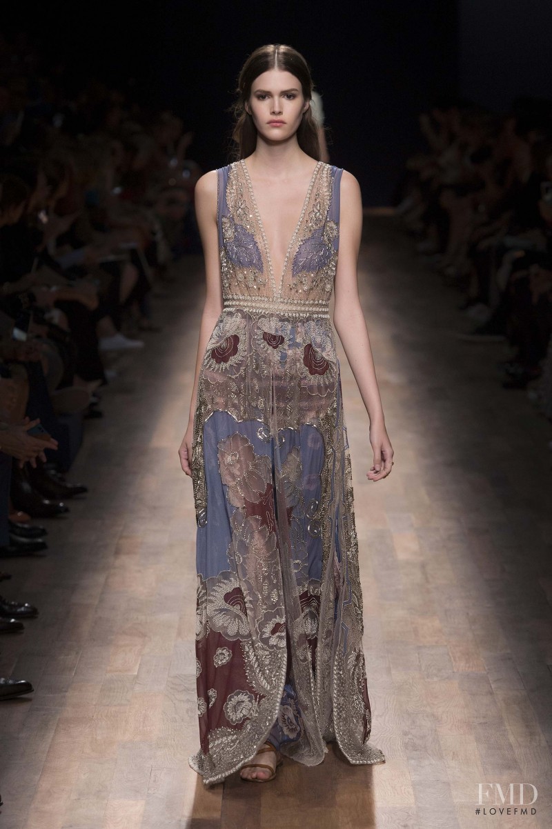 Vanessa Moody featured in  the Valentino fashion show for Spring/Summer 2015