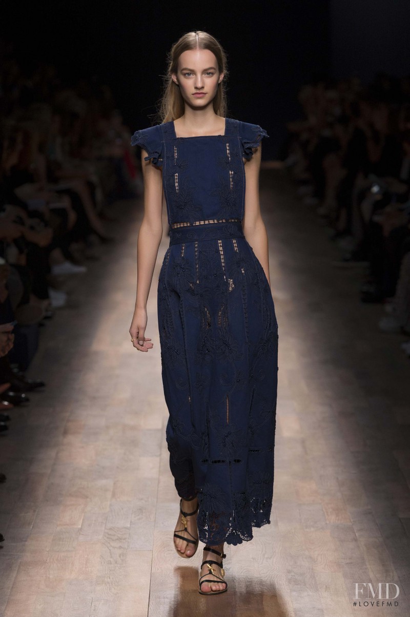 Maartje Verhoef featured in  the Valentino fashion show for Spring/Summer 2015
