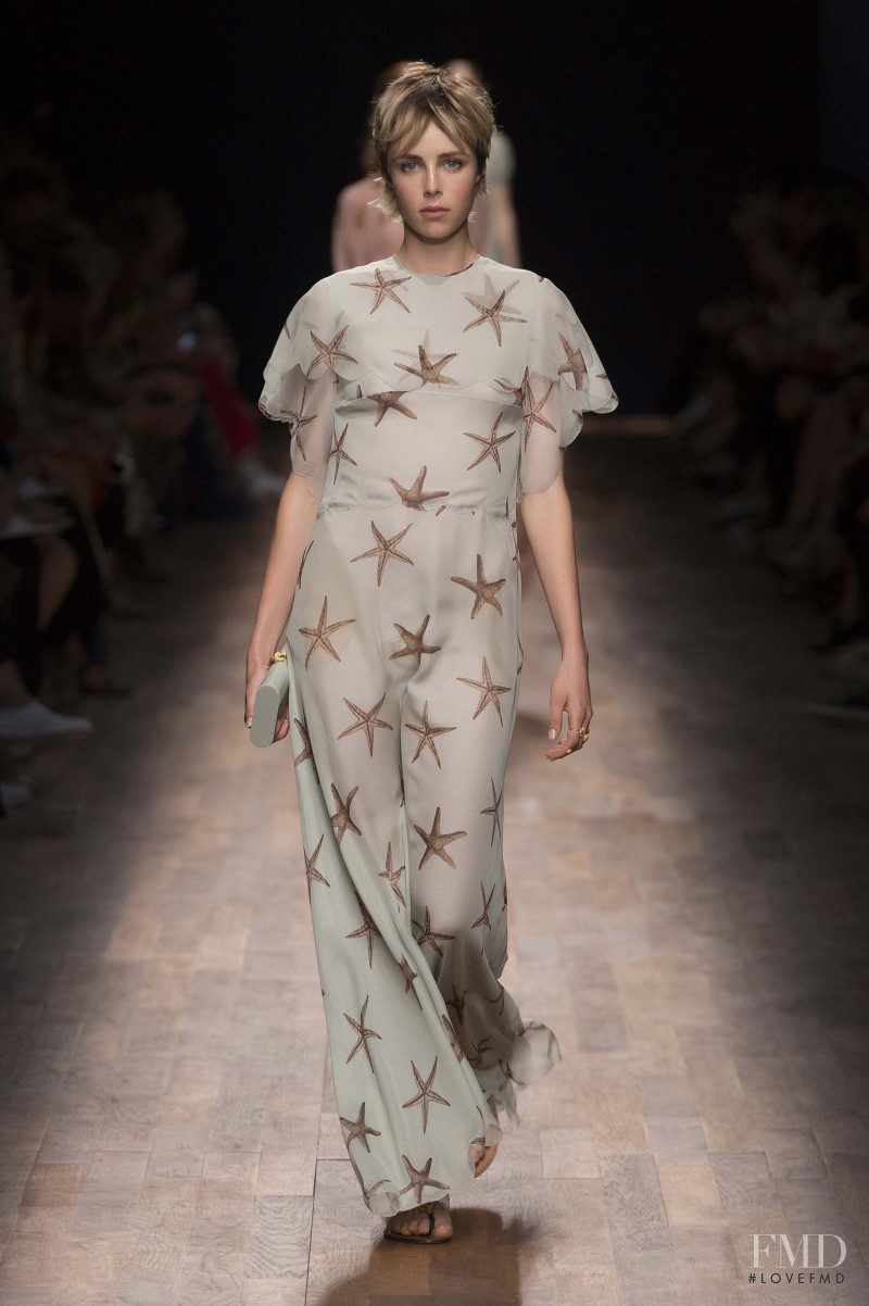 Edie Campbell featured in  the Valentino fashion show for Spring/Summer 2015