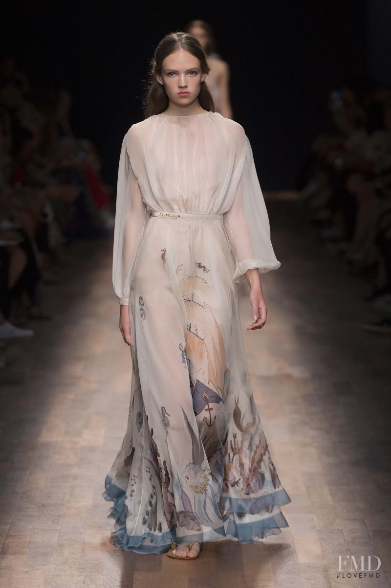 Adrienne Juliger featured in  the Valentino fashion show for Spring/Summer 2015