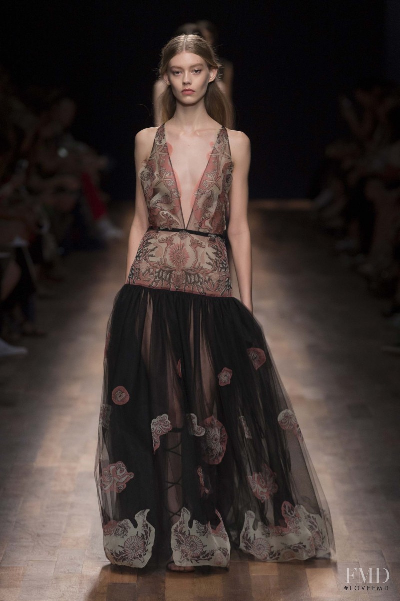 Ondria Hardin featured in  the Valentino fashion show for Spring/Summer 2015