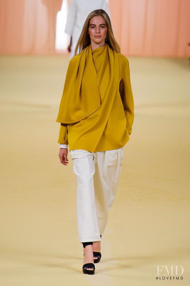 Vanessa Axente featured in  the Hermès fashion show for Spring/Summer 2015