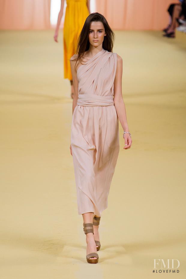 Yana Van Ginneken featured in  the Hermès fashion show for Spring/Summer 2015