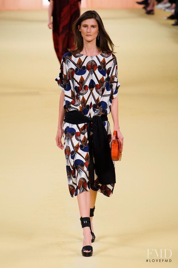 Marie Piovesan featured in  the Hermès fashion show for Spring/Summer 2015